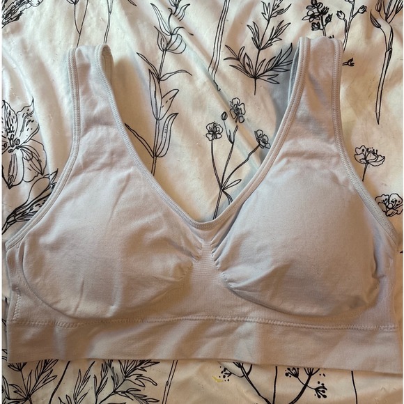 Genie Bra White Seamless Padded Lounge Bralette, XL/1X - Picture 1 of 4